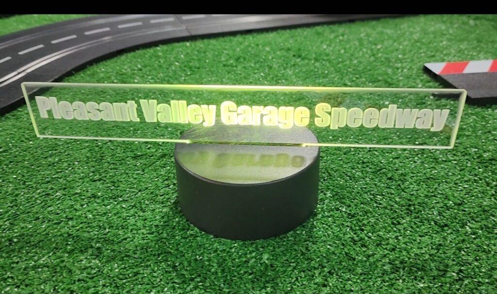 Customized LED Track light Trophy or Personalized Acrylic Lighted Base