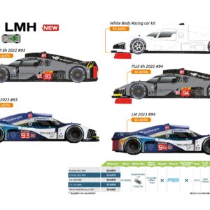 Scale auto P.9x8 LMH Hypercar White racing KIT RT4 PRO