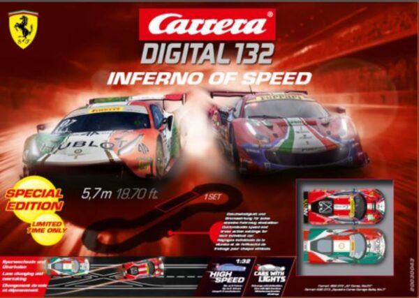 Carrera Digital Inferno of Speed, Digital 132 Set w/Lights LTD LAST ONE