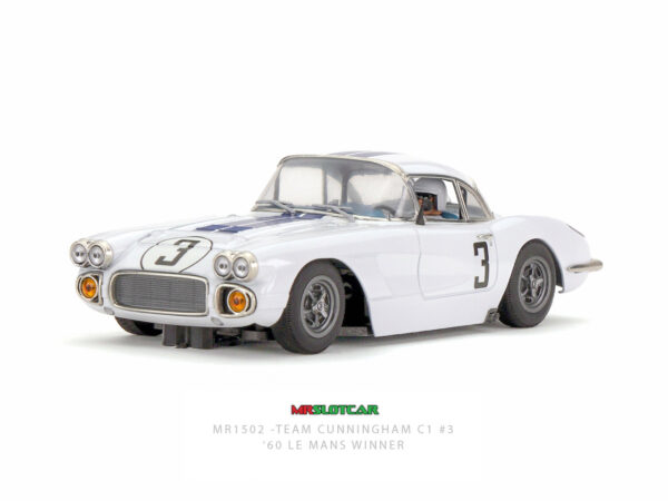 "NEW" MR Slotcar MR1502 - Team Cunningham C1 #3 - ’60 Le Mans Winner - New Metal Chassis