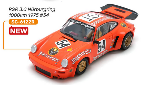 PREORDER SCALEAUTO SC-6122R Porsche 911 RSR 3.0 Jagermeister Nurburgring 1975 #54 - R Version