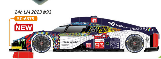 SCALEAUTO SC-6375 P-9x8PREORDER SCALEAUTO SC-6375 SC63 P-9x8 LMH 24h lemans 2023 #93 - Pro Anglewinder RT4 Version